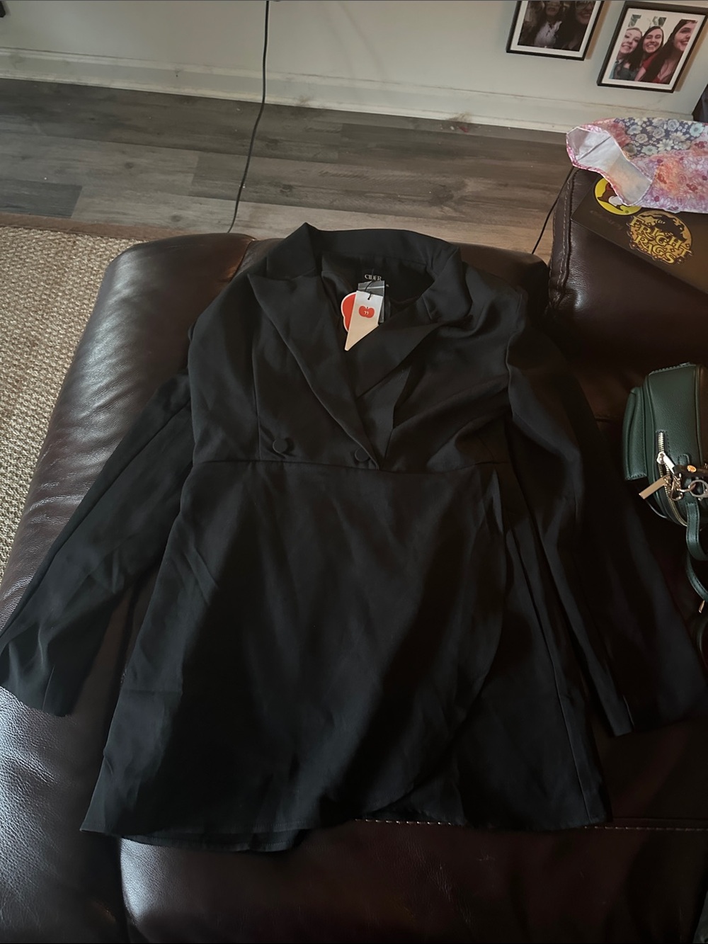 Cider Black Mini Blazer Dress